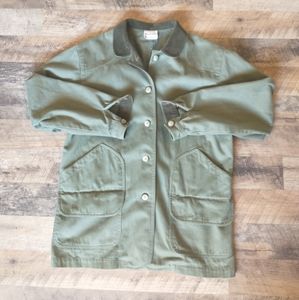 Vintage Green Cotton Barn Workwear Jacket
